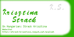 krisztina strack business card